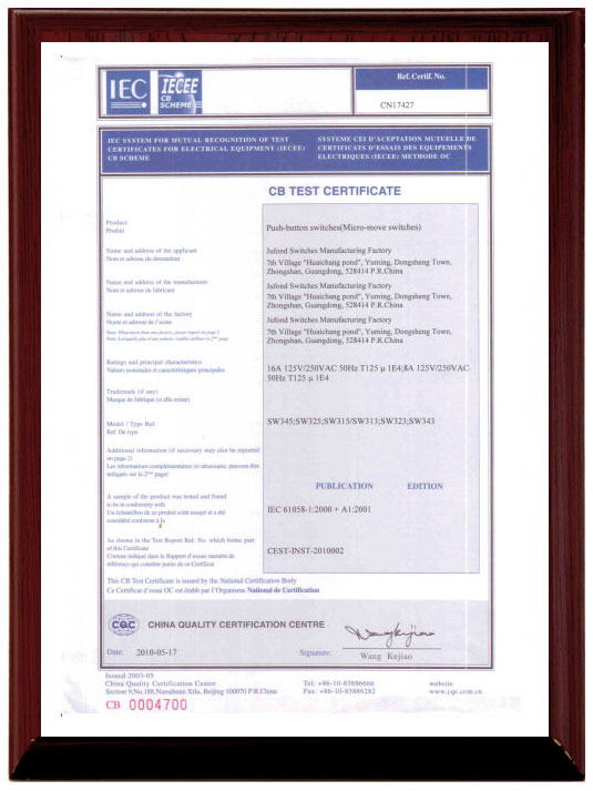 IEC資質(zhì)認證